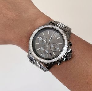 Michael Kors Gunmetal Everest Bling Chronograph Wrist Watch